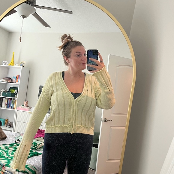 Free People Cream Cardigan Sweater - Picture 5 of 7